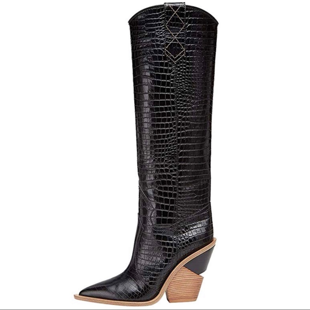 Chic Western Knee High Boots NWOT